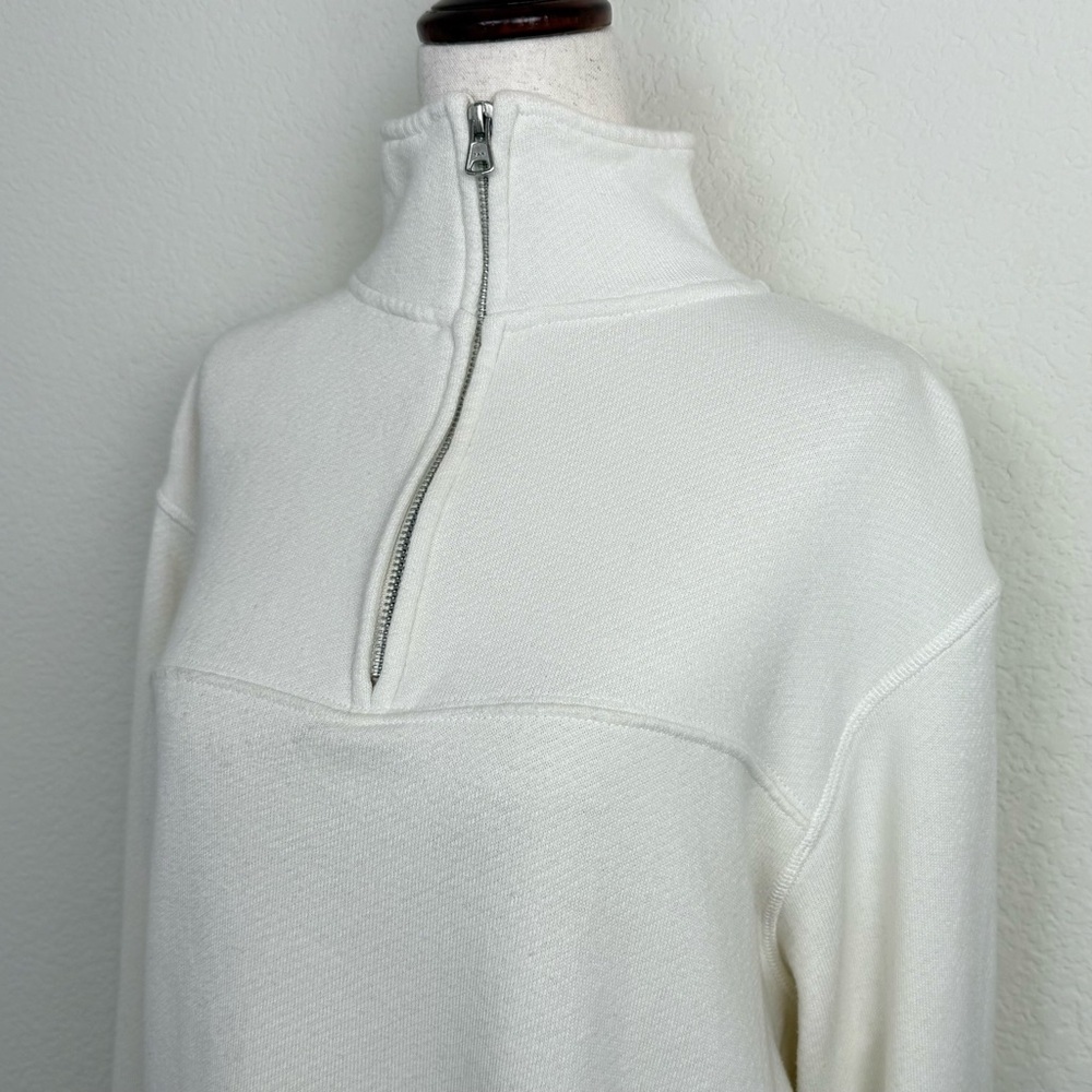 Jenni Kayne Quarter Zip Sweatshirt in Cream Size Small - Picture 5 of 14